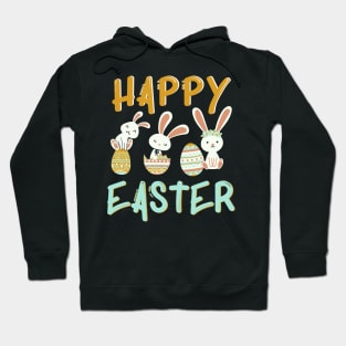 Cute funny bunny Happy Easter Eggs Bunnies Hoodie